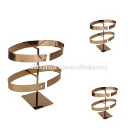 DL701 Fashion S-shaped /ellipse circle belts collar display rack belts display rack with rectangle Mirror base Tie Belt rack