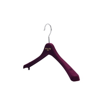 High quality velvet womens flat plastic hanger solid suit hanger